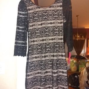 Lacey Mid-Sleeve Dress